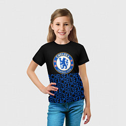 Футболка детская Chelsea челси паттерн, цвет: 3D-принт — фото 2