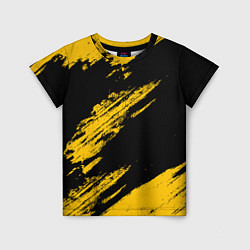 Футболка детская BLACK AND YELLOW GRUNGE ГРАНЖ, цвет: 3D-принт