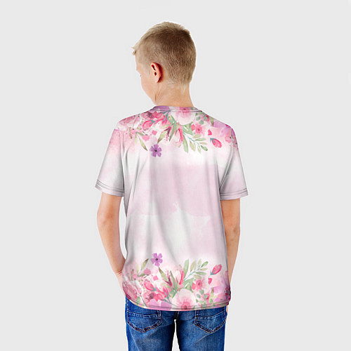 Детская футболка Цветы на 8 марта / 3D-принт – фото 4