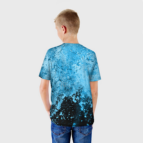 Детская футболка Спортивное плавание Голубая вода / 3D-принт – фото 4