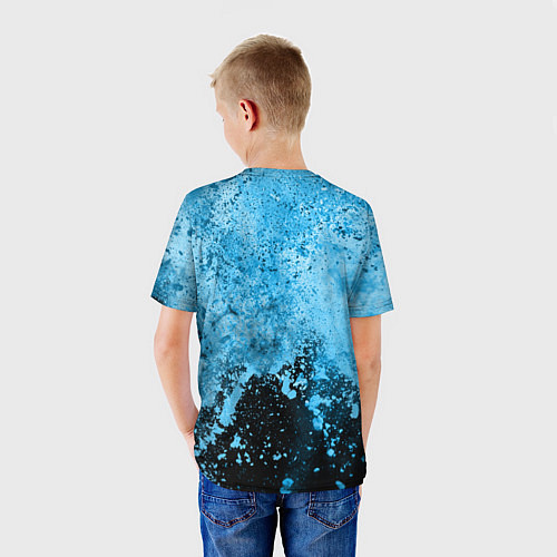 Детская футболка Спортивное плавание Голубая вода / 3D-принт – фото 4