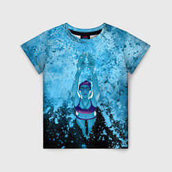 Детская футболка Спортивное плавание Голубая вода