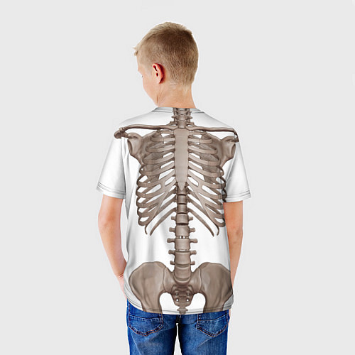Детская футболка Анатомия Скелет / 3D-принт – фото 4