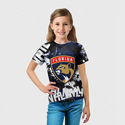 Футболка детская Florida Panthers, Флорида Пантерз, цвет: 3D-принт — фото 2
