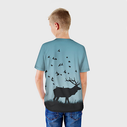 Детская футболка Северный Олень Reindeer / 3D-принт – фото 4