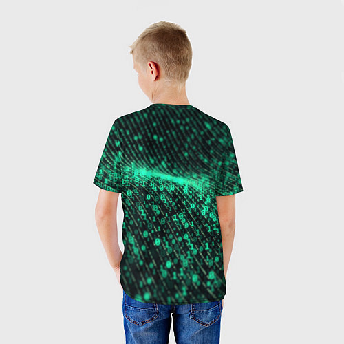 Детская футболка Пишу код Кот программист / 3D-принт – фото 4