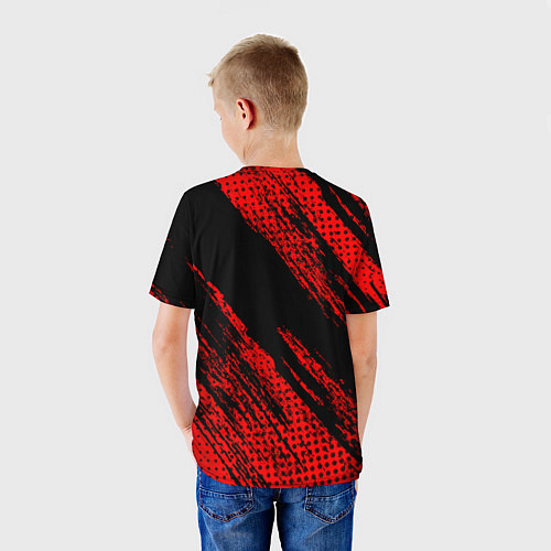 Детская футболка Suzuki Черно Красный / 3D-принт – фото 4