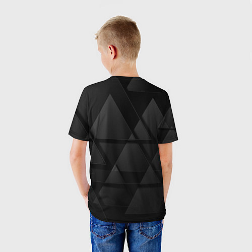 Детская футболка Mitsubishi Геометрия треугольники / 3D-принт – фото 4