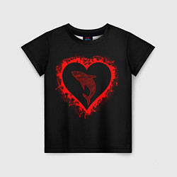 Детская футболка Любовь к морю Акула