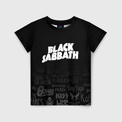 Детская футболка Black Sabbath логотипы рок групп