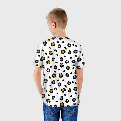 Детская футболка Пятна леопарда leopard spots / 3D-принт – фото 4