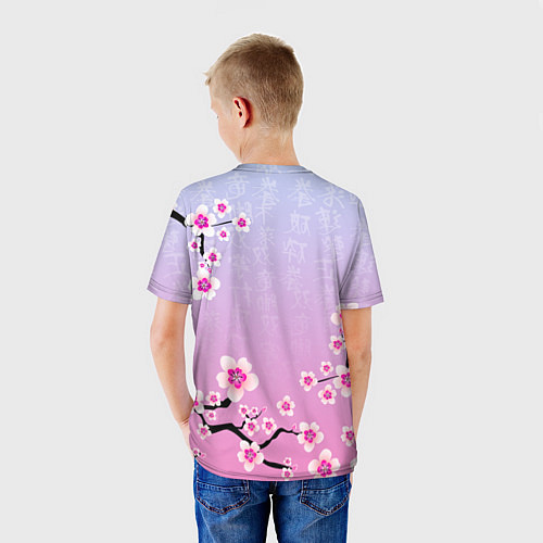 Детская футболка Stray Kids цветы сакуры / 3D-принт – фото 4