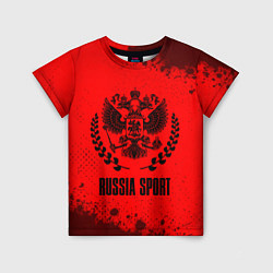 Детская футболка RUSSIA - ГЕРБ Russia Sport Брызги