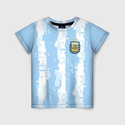 Футболка детская Сборная Аргентины Современная форма, цвет: 3D-принт