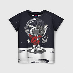 Детская футболка Космонавт с магнитофоном