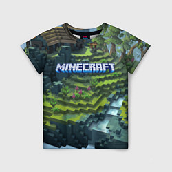 Детская футболка Minecraft Video game Landscape