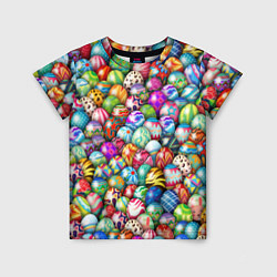 Детская футболка Пасхальные крашеные яйца