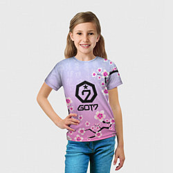 Футболка детская GOT7 ЦВЕТЫ САКУРЫ, цвет: 3D-принт — фото 2