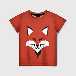 Детская футболка Рыжая серьезная лиса