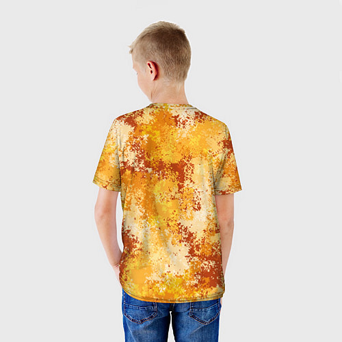 Детская футболка Спортивный камуфляж Пикси - Апельсин / 3D-принт – фото 4