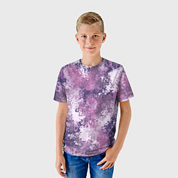 Футболка детская Спортивный камуфляж Пикси - Лаванда, цвет: 3D-принт — фото 2