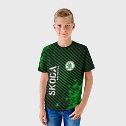 Футболка детская SKODA Skoda Pro Racing - Арт, цвет: 3D-принт — фото 2