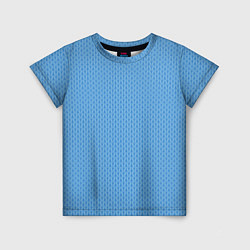 Детская футболка Вязаный узор голубого цвета