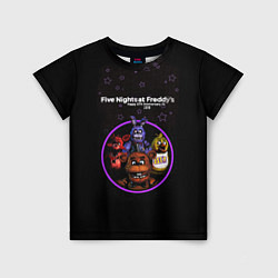 Детская футболка Five Nights at Freddys - персонажи из игры