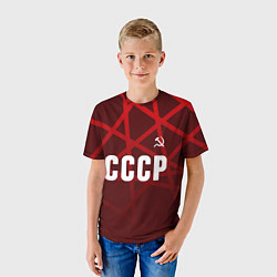 Футболка детская СССР КРАСНЫЕ ЛИНИИ, цвет: 3D-принт — фото 2