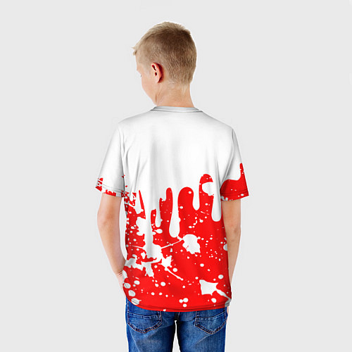 Детская футболка BLOODBORNE брызги / 3D-принт – фото 4