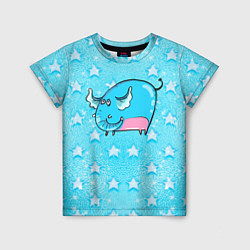 Детская футболка Большой голубой слон