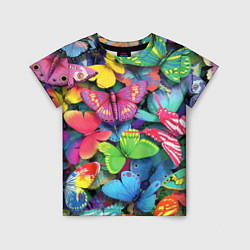 Детская футболка Стая бабочек Pattern