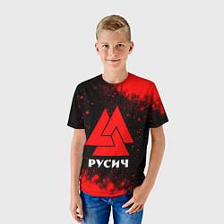 Футболка детская РУСИЧ - ВАЛЬКНУТ Краска, цвет: 3D-принт — фото 2