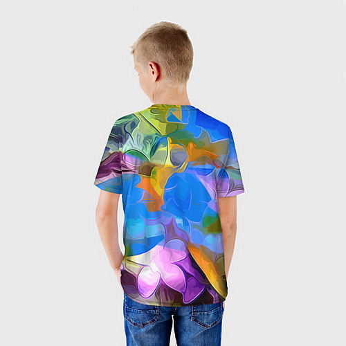 Детская футболка Цветочный узор Summer / 3D-принт – фото 4