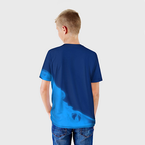 Детская футболка РОССИЯ - ГЕРБ Russia Sport Пламя / 3D-принт – фото 4