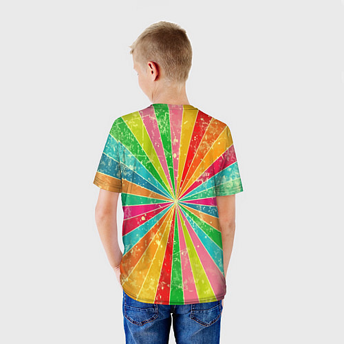 Детская футболка Геометрический паттерн Retro / 3D-принт – фото 4