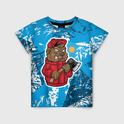 Детская футболка Медведь дровосек