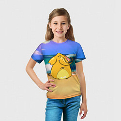 Футболка детская Желтый слон, цвет: 3D-принт — фото 2