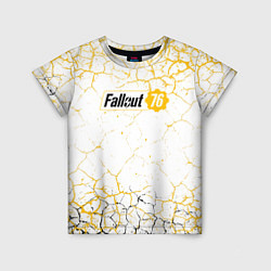 Детская футболка Fallout 76 Жёлтая выжженная пустошь
