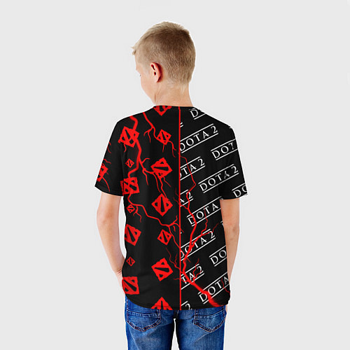Детская футболка DOTA 2 Молнии Паттерны / 3D-принт – фото 4