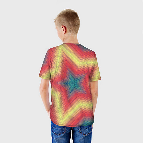 Детская футболка Звездный современный узор / 3D-принт – фото 4
