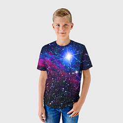 Футболка детская Открытый космос Star Neon, цвет: 3D-принт — фото 2