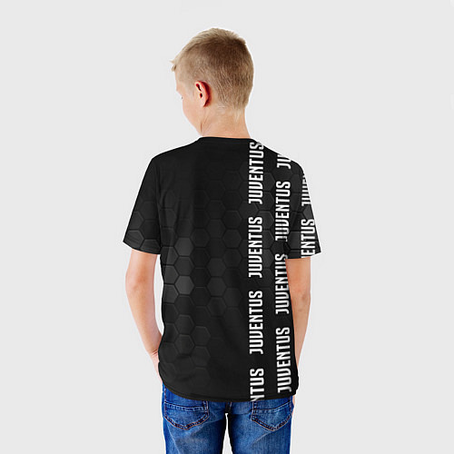 Детская футболка ЮВЕНТУС Соты / 3D-принт – фото 4