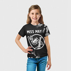 Футболка детская Miss May I КОТ Камуфляж, цвет: 3D-принт — фото 2