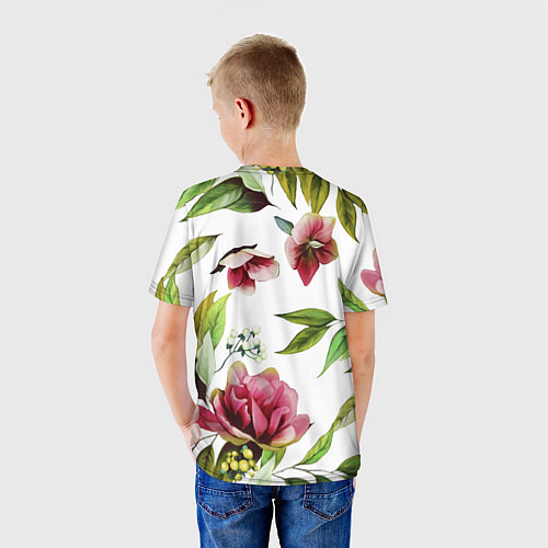 Детская футболка Цветы Воздушные / 3D-принт – фото 4