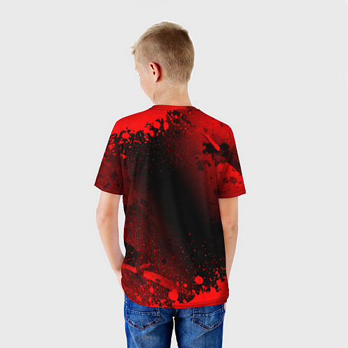 Детская футболка Eat Sleep Counter Strike Repeat Брызги / 3D-принт – фото 4