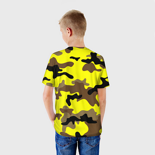 Детская футболка Counter-Strike Камуфляж Жёлто-Коричневый / 3D-принт – фото 4