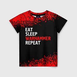 Детская футболка Eat Sleep Warhammer Repeat - Спрей