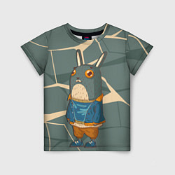 Детская футболка Удивленный кролик