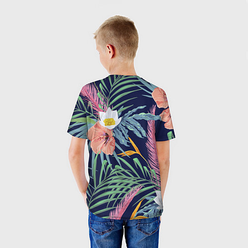 Детская футболка Цветы Гибискусы / 3D-принт – фото 4